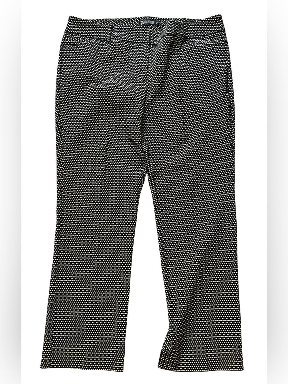 7th Avenue Design Studio Women’s Size 14 Black White Geometric Dress Pants